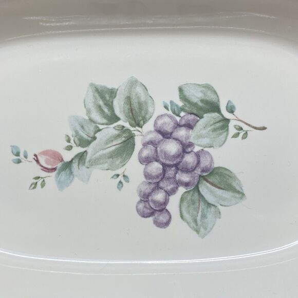 Pfaltzgraff Grapevine Stoneware Hors D'oeuvre 6.75" Plate Cottagecore Vineyard - Picture 2 of 6